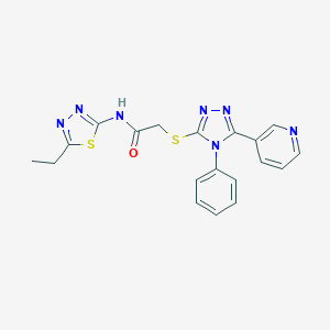 N-(5-ethyl-1,3,4-thiadiazol-2-yl)-2-{[4-phenyl-5-(pyridin-3-yl)-4H-1,2,4-triazol-3-yl]sulfanyl}acetamide
