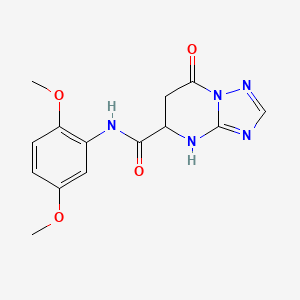 molecular formula C14H15N5O4 B4176453 N-(2,5-二甲氧基苯基)-7-氧代-4,5,6,7-四氢[1,2,4]三唑并[1,5-a]嘧啶-5-甲酰胺 