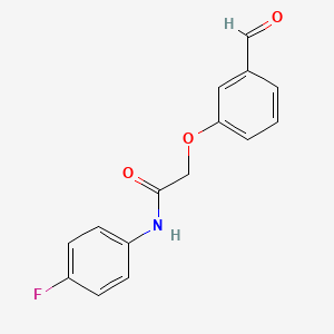 molecular formula C15H12FNO3 B4176460 N-(4-氟苯基)-2-(3-甲酰苯氧基)乙酰胺 