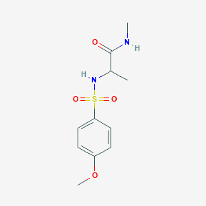 molecular formula C11H16N2O4S B4176466 N~2~-[(4-methoxyphenyl)sulfonyl]-N~1~-methylalaninamide 