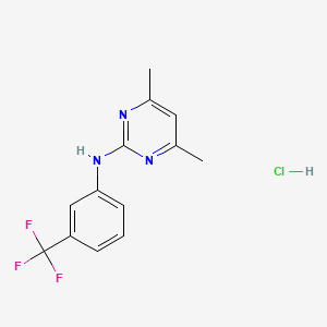 molecular formula C13H13ClF3N3 B4176490 4,6-dimethyl-N-[3-(trifluoromethyl)phenyl]-2-pyrimidinamine hydrochloride 