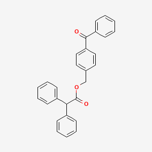 molecular formula C28H22O3 B4176500 4-benzoylbenzyl diphenylacetate 