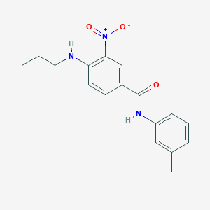 molecular formula C17H19N3O3 B4176503 N-(3-methylphenyl)-3-nitro-4-(propylamino)benzamide 