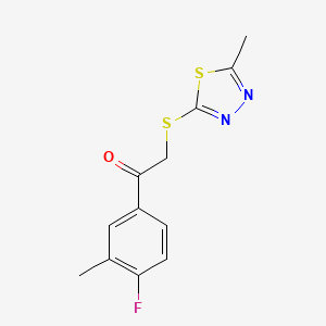 1-(4-fluoro-3-methylphenyl)-2-[(5-methyl-1,3,4-thiadiazol-2-yl)thio]ethanone