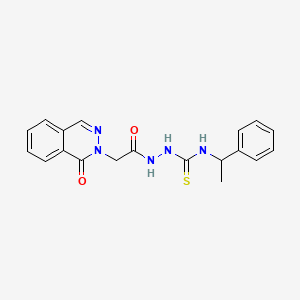 2-[(1-oxo-2(1H)-phthalazinyl)acetyl]-N-(1-phenylethyl)hydrazinecarbothioamide