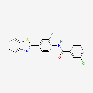 N-[4-(1,3-benzothiazol-2-yl)-2-methylphenyl]-3-chlorobenzamide