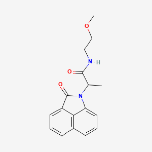 molecular formula C17H18N2O3 B4176570 N-(2-methoxyethyl)-2-(2-oxobenzo[cd]indol-1(2H)-yl)propanamide 