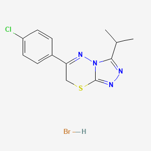 molecular formula C13H14BrClN4S B4176610 6-(4-chlorophenyl)-3-isopropyl-7H-[1,2,4]triazolo[3,4-b][1,3,4]thiadiazine hydrobromide 