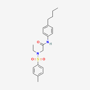 molecular formula C21H28N2O3S B4176637 N~1~-(4-butylphenyl)-N~2~-ethyl-N~2~-[(4-methylphenyl)sulfonyl]glycinamide 