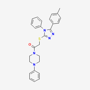 molecular formula C27H27N5OS B4176667 1-({[5-(4-methylphenyl)-4-phenyl-4H-1,2,4-triazol-3-yl]thio}acetyl)-4-phenylpiperazine 
