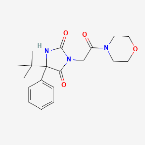 molecular formula C19H25N3O4 B4176681 5-tert-butyl-3-[2-(4-morpholinyl)-2-oxoethyl]-5-phenyl-2,4-imidazolidinedione 