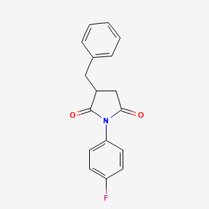 molecular formula C17H14FNO2 B4176695 3-benzyl-1-(4-fluorophenyl)-2,5-pyrrolidinedione 