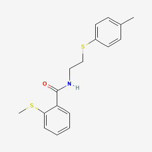 molecular formula C17H19NOS2 B4176711 N-{2-[(4-methylphenyl)thio]ethyl}-2-(methylthio)benzamide 