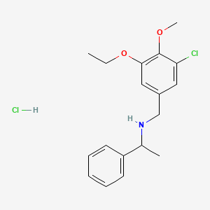 N-(3-chloro-5-ethoxy-4-methoxybenzyl)-1-phenylethanamine hydrochloride