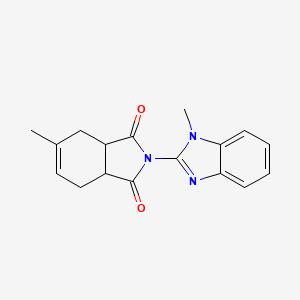 molecular formula C17H17N3O2 B4176753 5-methyl-2-(1-methyl-1H-benzimidazol-2-yl)-3a,4,7,7a-tetrahydro-1H-isoindole-1,3(2H)-dione 