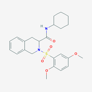 molecular formula C24H30N2O5S B4176788 N-cyclohexyl-2-[(2,5-dimethoxyphenyl)sulfonyl]-1,2,3,4-tetrahydro-3-isoquinolinecarboxamide 