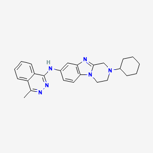 molecular formula C25H28N6 B4176816 2-cyclohexyl-N-(4-methyl-1-phthalazinyl)-1,2,3,4-tetrahydropyrazino[1,2-a]benzimidazol-8-amine 
