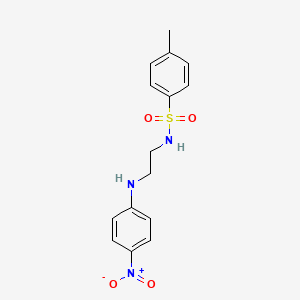 molecular formula C15H17N3O4S B4176826 4-methyl-N-{2-[(4-nitrophenyl)amino]ethyl}benzenesulfonamide 