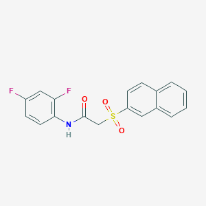 molecular formula C18H13F2NO3S B4176854 N-(2,4-difluorophenyl)-2-(2-naphthylsulfonyl)acetamide 