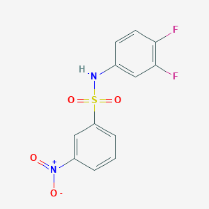 molecular formula C12H8F2N2O4S B4176860 N-(3,4-difluorophenyl)-3-nitrobenzenesulfonamide 