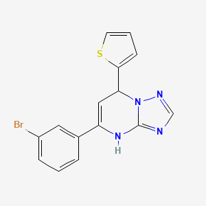 molecular formula C15H11BrN4S B4176881 5-(3-bromophenyl)-7-(2-thienyl)-4,7-dihydro[1,2,4]triazolo[1,5-a]pyrimidine CAS No. 423136-62-3