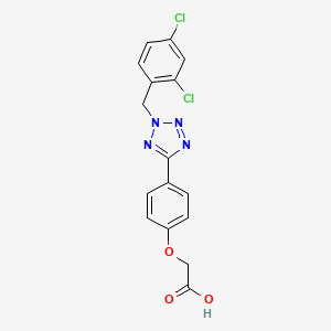 molecular formula C16H12Cl2N4O3 B4176923 {4-[2-(2,4-dichlorobenzyl)-2H-tetrazol-5-yl]phenoxy}acetic acid 