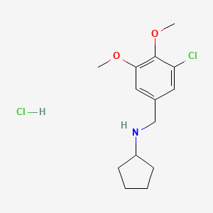 molecular formula C14H21Cl2NO2 B4176929 N-(3-chloro-4,5-dimethoxybenzyl)cyclopentanamine hydrochloride 
