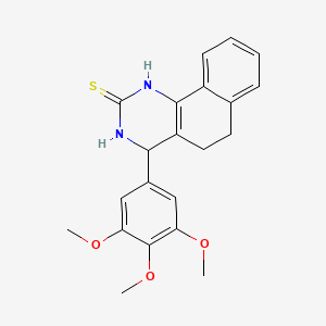 molecular formula C21H22N2O3S B4176935 4-(3,4,5-三甲氧基苯基)-3,4,5,6-四氢苯并[h]喹唑啉-2(1H)-硫酮 