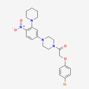 molecular formula C23H27BrN4O4 B4176951 1-[(4-bromophenoxy)acetyl]-4-[4-nitro-3-(1-piperidinyl)phenyl]piperazine 