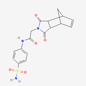 molecular formula C17H17N3O5S B4176976 N-[4-(aminosulfonyl)phenyl]-2-(3,5-dioxo-4-azatricyclo[5.2.1.0~2,6~]dec-8-en-4-yl)acetamide 