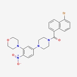 molecular formula C25H25BrN4O4 B4177031 4-{5-[4-(5-bromo-1-naphthoyl)-1-piperazinyl]-2-nitrophenyl}morpholine 