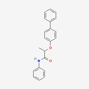 molecular formula C21H19NO2 B4177052 2-(4-biphenylyloxy)-N-phenylpropanamide 