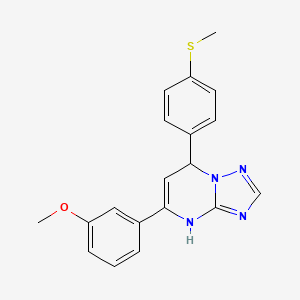 molecular formula C19H18N4OS B4177059 5-(3-methoxyphenyl)-7-[4-(methylthio)phenyl]-4,7-dihydro[1,2,4]triazolo[1,5-a]pyrimidine 