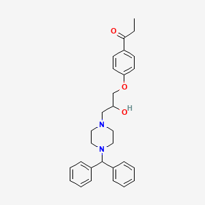 molecular formula C29H34N2O3 B4177085 1-(4-{3-[4-(diphenylmethyl)-1-piperazinyl]-2-hydroxypropoxy}phenyl)-1-propanone 
