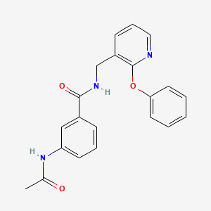 molecular formula C21H19N3O3 B4177092 3-(acetylamino)-N-[(2-phenoxy-3-pyridinyl)methyl]benzamide 