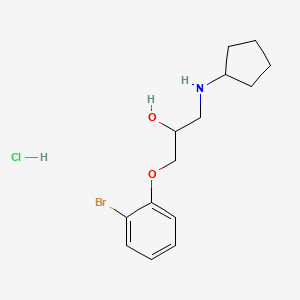 molecular formula C14H21BrClNO2 B4177100 1-(2-bromophenoxy)-3-(cyclopentylamino)-2-propanol hydrochloride 