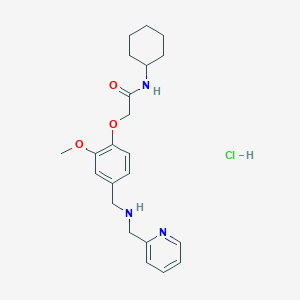 molecular formula C22H30ClN3O3 B4177105 N-cyclohexyl-2-(2-methoxy-4-{[(2-pyridinylmethyl)amino]methyl}phenoxy)acetamide hydrochloride 