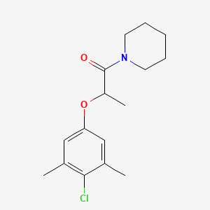 molecular formula C16H22ClNO2 B4177106 1-[2-(4-chloro-3,5-dimethylphenoxy)propanoyl]piperidine 