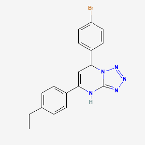 molecular formula C18H16BrN5 B4177129 7-(4-bromophenyl)-5-(4-ethylphenyl)-4,7-dihydrotetrazolo[1,5-a]pyrimidine 