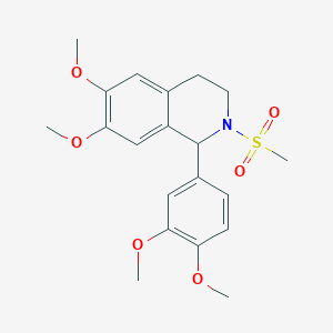 molecular formula C20H25NO6S B4177136 1-(3,4-dimethoxyphenyl)-6,7-dimethoxy-2-(methylsulfonyl)-1,2,3,4-tetrahydroisoquinoline 