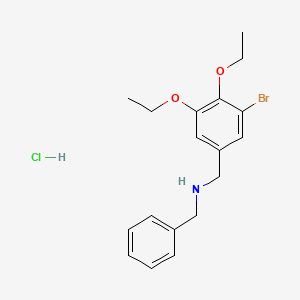 molecular formula C18H23BrClNO2 B4177169 N-benzyl-1-(3-bromo-4,5-diethoxyphenyl)methanamine hydrochloride 