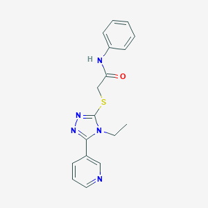 2-(4-Ethyl-5-pyridin-3-yl-4H-[1,2,4]triazol-3-ylsulfanyl)-N-phenyl-acetamide