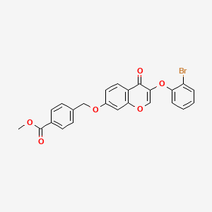 molecular formula C24H17BrO6 B4177185 methyl 4-({[3-(2-bromophenoxy)-4-oxo-4H-chromen-7-yl]oxy}methyl)benzoate 