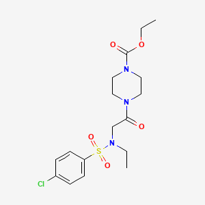 ethyl 4-{N-[(4-chlorophenyl)sulfonyl]-N-ethylglycyl}-1-piperazinecarboxylate