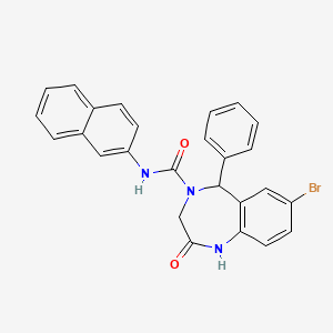 molecular formula C26H20BrN3O2 B4177250 7-bromo-N-2-naphthyl-2-oxo-5-phenyl-1,2,3,5-tetrahydro-4H-1,4-benzodiazepine-4-carboxamide 