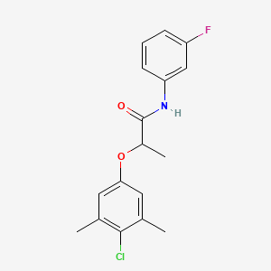 molecular formula C17H17ClFNO2 B4177290 2-(4-chloro-3,5-dimethylphenoxy)-N-(3-fluorophenyl)propanamide 
