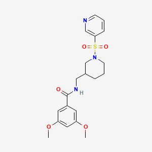 molecular formula C20H25N3O5S B4177307 3,5-dimethoxy-N-{[1-(3-pyridinylsulfonyl)-3-piperidinyl]methyl}benzamide 