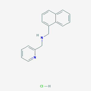 molecular formula C17H17ClN2 B4177322 (1-naphthylmethyl)(2-pyridinylmethyl)amine hydrochloride 