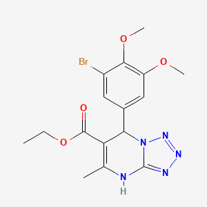 molecular formula C16H18BrN5O4 B4177329 ethyl 7-(3-bromo-4,5-dimethoxyphenyl)-5-methyl-4,7-dihydrotetrazolo[1,5-a]pyrimidine-6-carboxylate 