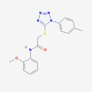 molecular formula C17H17N5O2S B417733 N-(2-Methoxy-phenyl)-2-(1-p-tolyl-1H-tetrazol-5-ylsulfanyl)-acetamide 